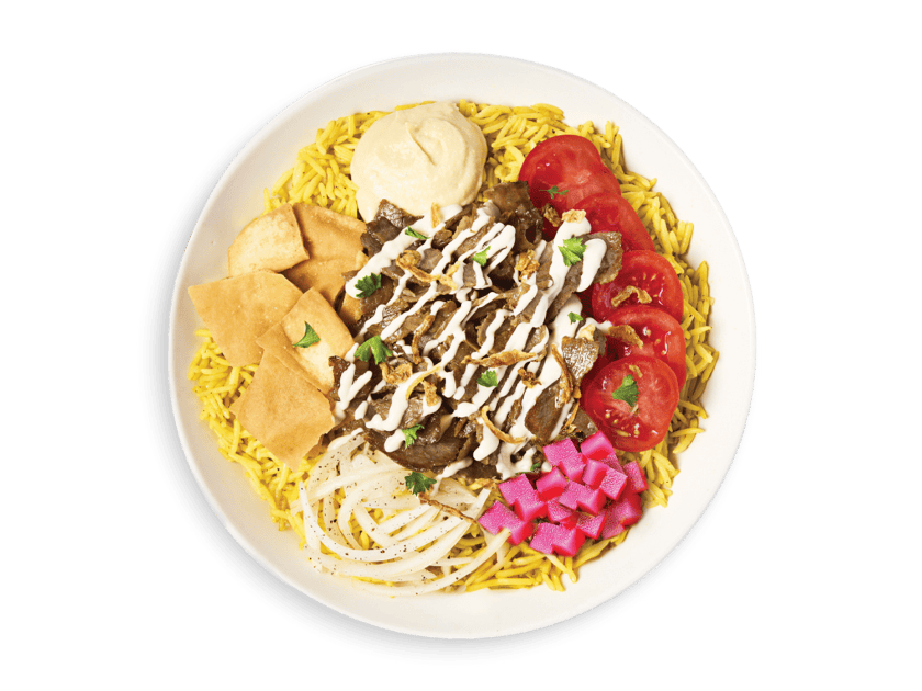 beef shawarma bowl